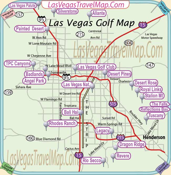 Las Vegas Golf Map